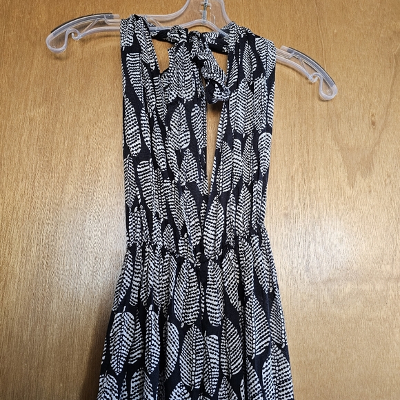 NWT Bali Prema Diana Black Leaf Wide Leg Jumpsuit Lightweight XS-L - Picture 4 of 8